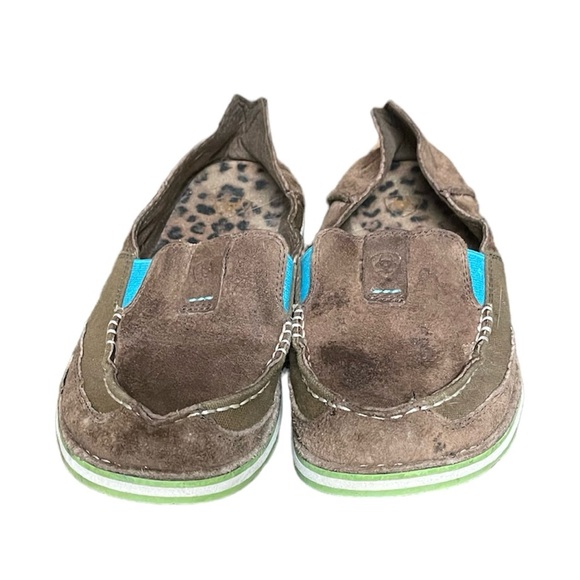 ARIAT Cruiser Brown Leather Suede Boat Loafers Shoes Women’s Size 9B - Picture 2 of 8
